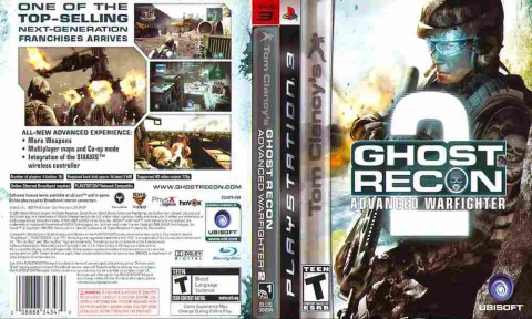 Игра Tom Clancy's GHOST RECON ADVANCED WARFIGHTER 2, Sony PS3, 172-101, Баград.рф